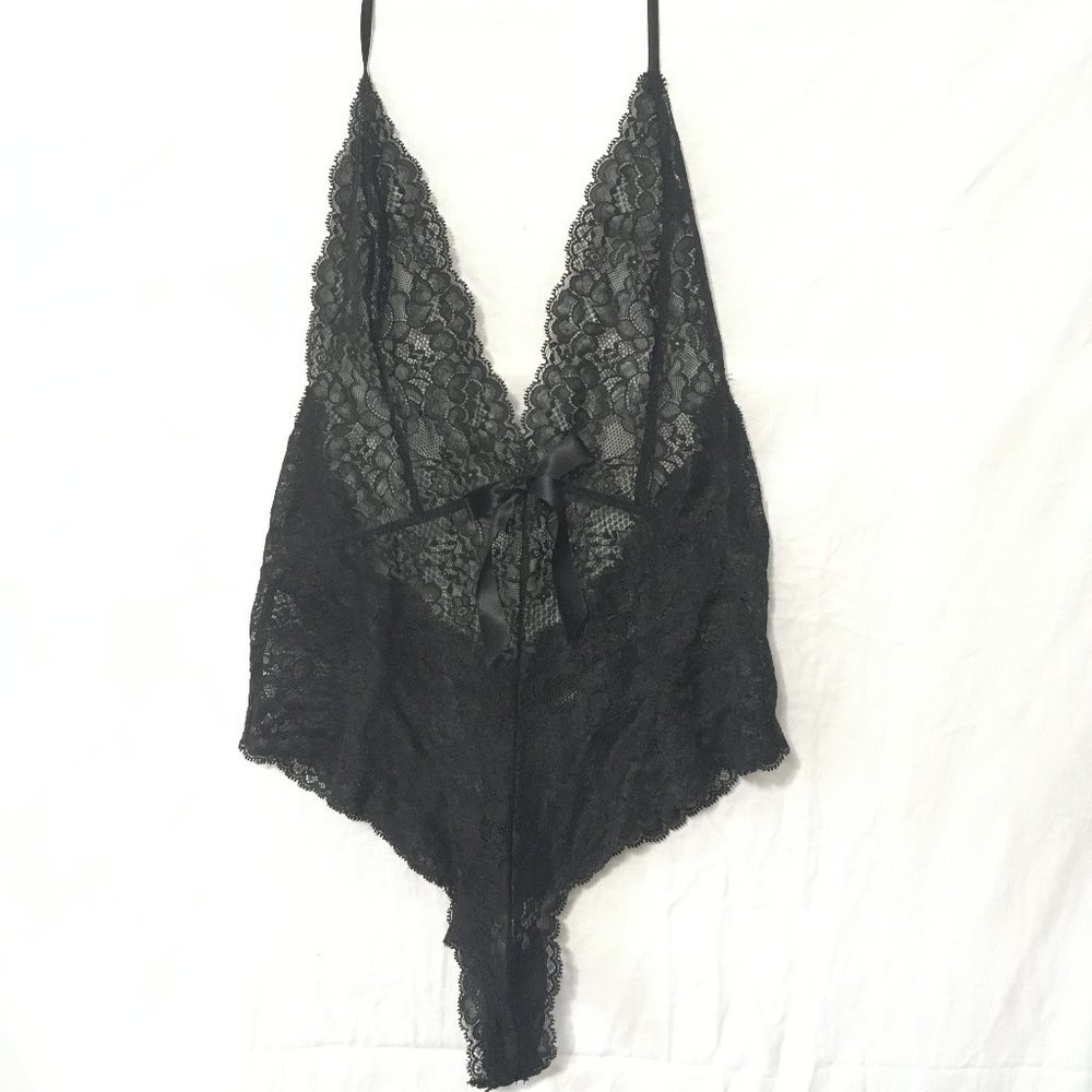 Victoria's Secret Black Lace Teddy Size Small
